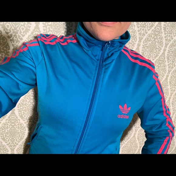 adidas blue firebird jacket